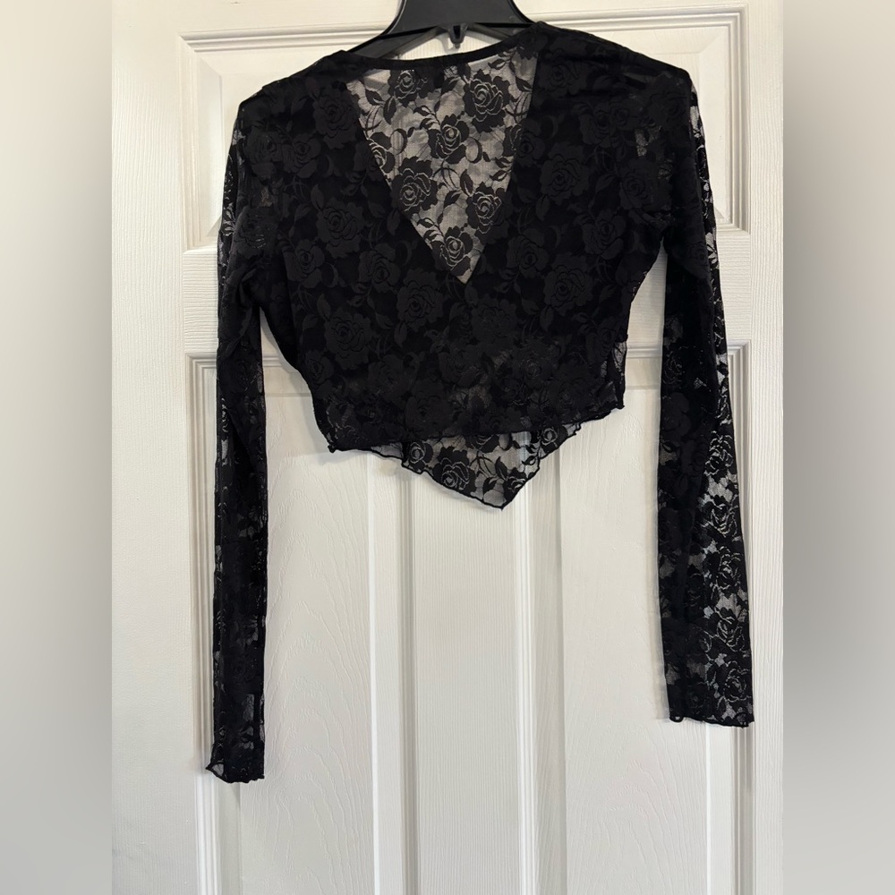 Fashion Nova Black Lace Blouse - Picture 2 of 4